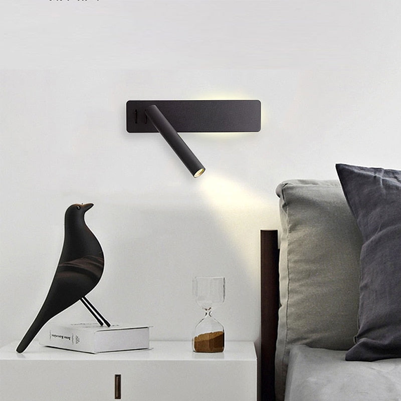 Bedroom Wall Lamp with Adjustable LED Light