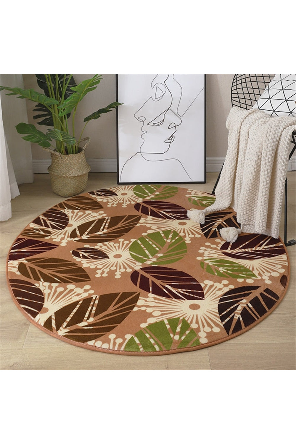 Coral Patterned Beef Rug