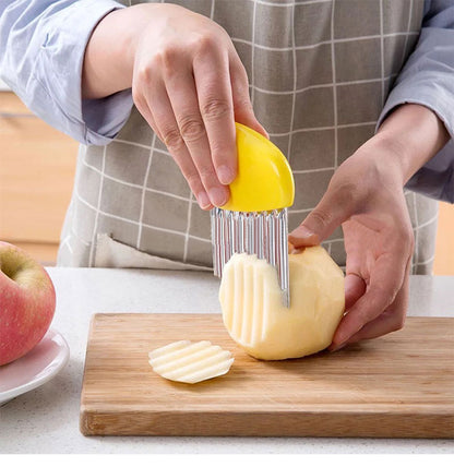 Manual Potato Chips Slicer for Quick and Easy Wrinkle Cuts