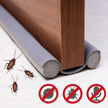 Double Draft Stopper – Keeps Cold, Dust & Insects Out | Sliding Door Seal for Energy & Noise Reduction