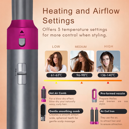 Versatile Air Styler | 5-in-1 Hair Tool for Every Style