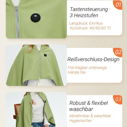 CozyWrap | Portable Heated Blanket | USB Heating for Comfort