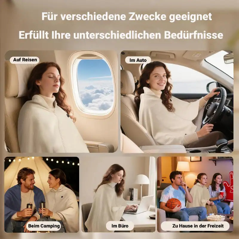 CozyWrap | Portable Heated Blanket | USB Heating for Comfort