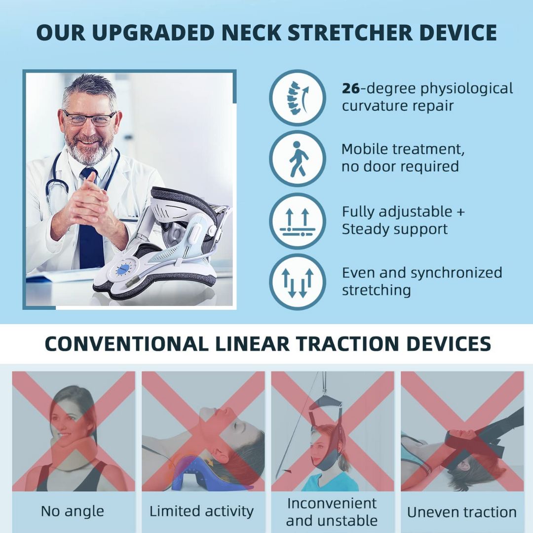 Adjustable Cervical Traction Device for Neck Pain Relief and Tension