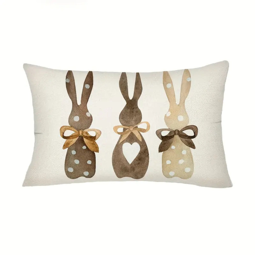 Charming Bunny-Themed Cushion Cover for Cozy Spaces