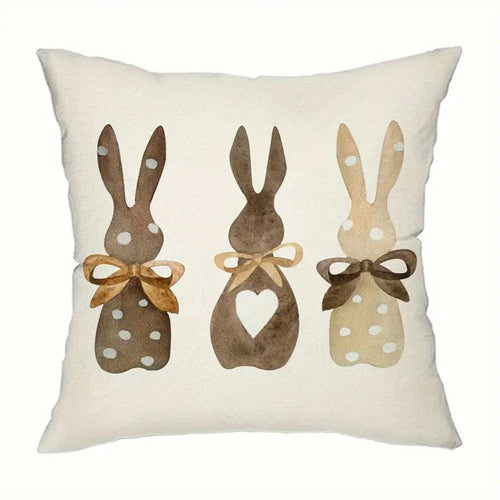 Charming Bunny-Themed Cushion Cover for Cozy Spaces