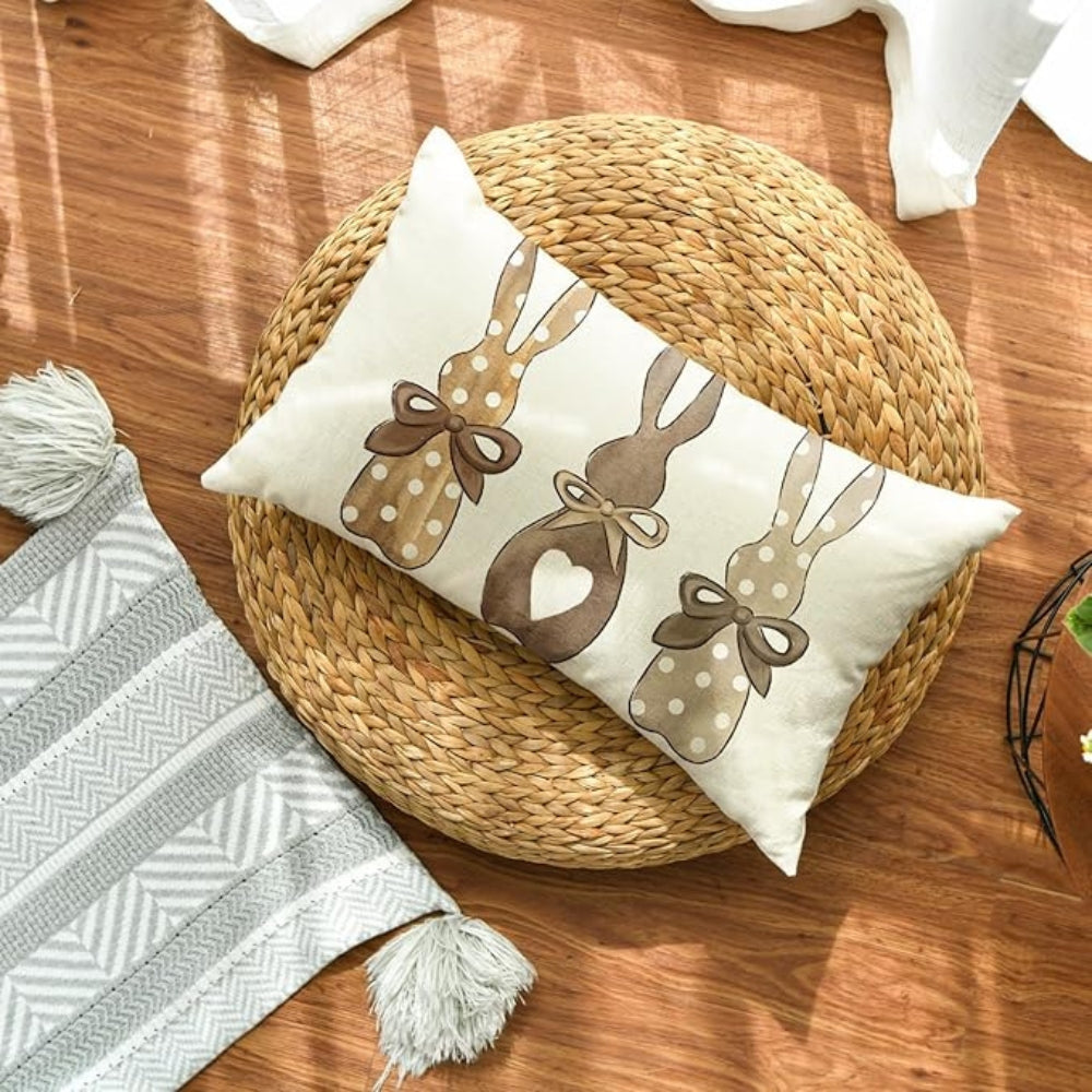 Charming Bunny-Themed Cushion Cover for Cozy Spaces