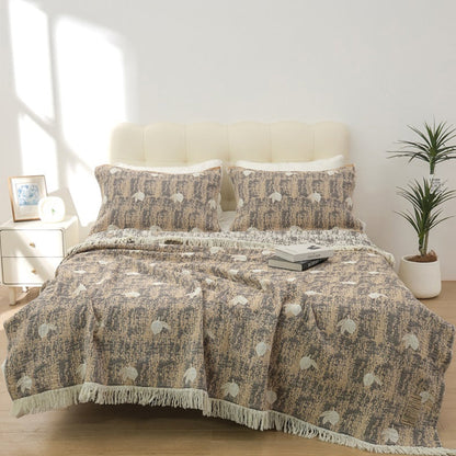 Cozy Haven Cotton Throw Blanket for Home Decor