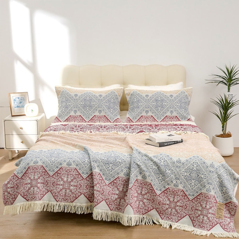 Cozy Haven Cotton Throw Blanket for Home Decor