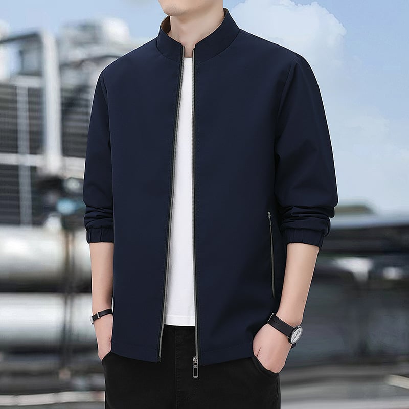 Men's Versatile Stand Collar Jacket – Effortless Style and Comfort