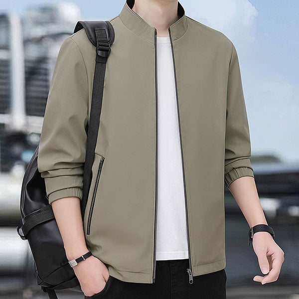 Men's Versatile Stand Collar Jacket – Effortless Style and Comfort