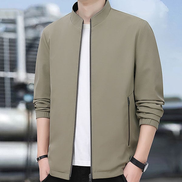 Men's Versatile Stand Collar Jacket – Effortless Style and Comfort