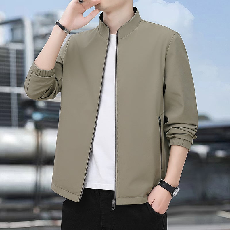 Men's Versatile Stand Collar Jacket – Effortless Style and Comfort