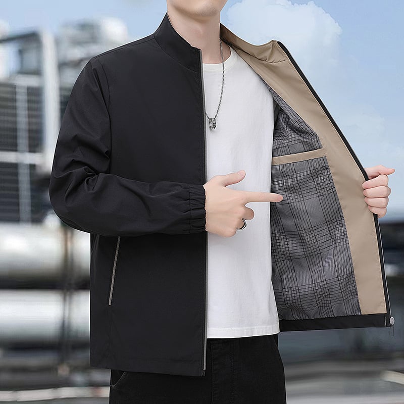 Men's Versatile Stand Collar Jacket – Effortless Style and Comfort