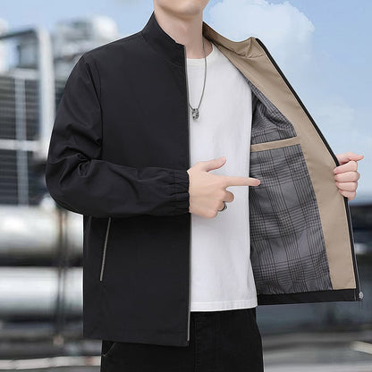 Men's Versatile Stand Collar Jacket – Effortless Style and Comfort