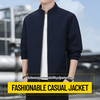 Men's Versatile Stand Collar Jacket – Effortless Style and Comfort