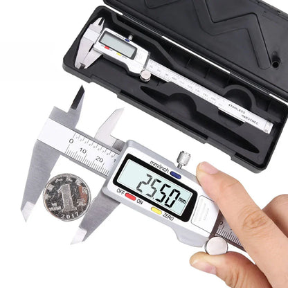 Digital Caliper | Stainless Steel LCD | Precision Tool for Workshop and Modeling