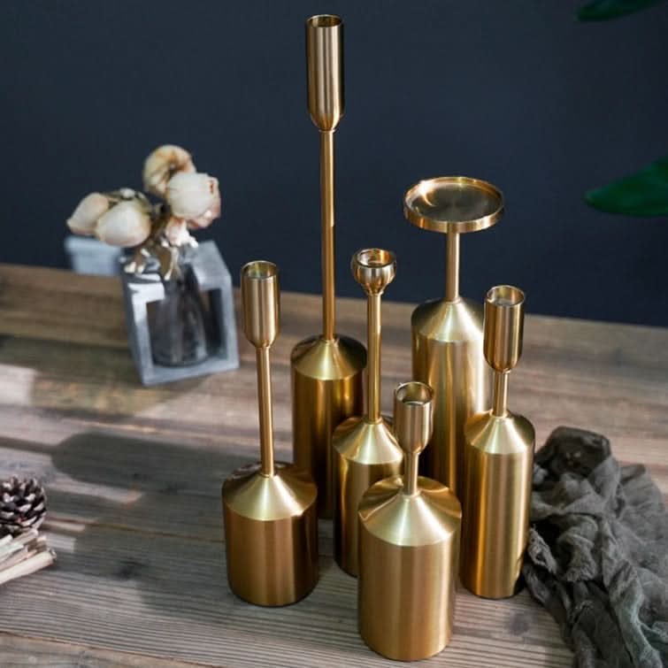 Set of Gold Candlesticks for Elegant Home Decor