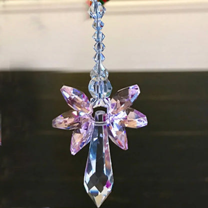 Rainbow Guardian Angel Crystal 12 cm | Glass Pendant | Home & Garden Decor