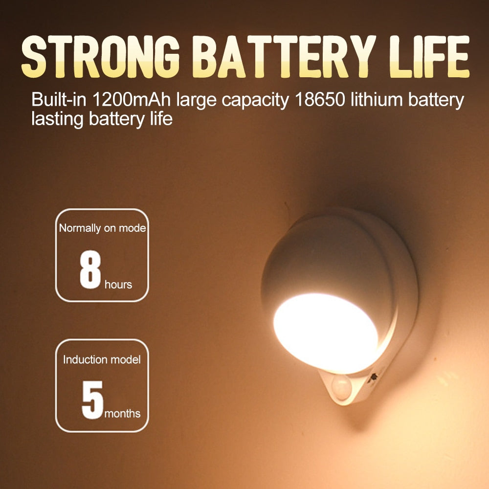 Magnetic Night Light with 360-Degree Rotating Water Drop Design