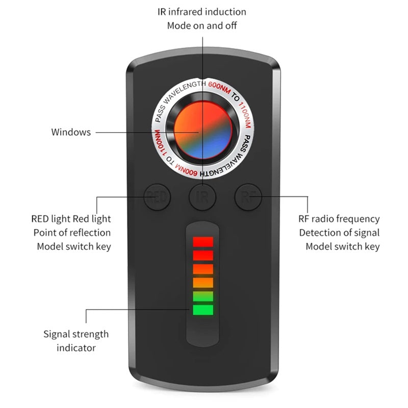 Hidden Camera Detector with Smart Features and Various Detection Modes