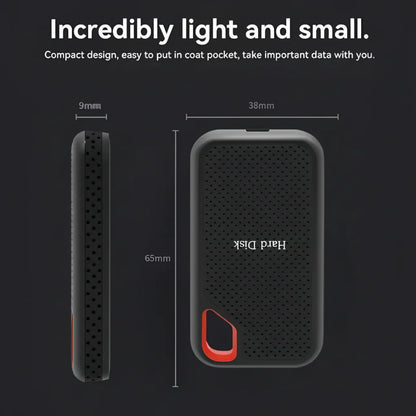 Slim External Solid State Drive – Portable USB C Backup Storage