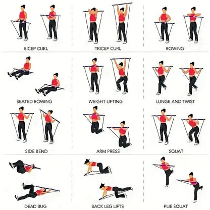 Portable Pilates Bar for Total Body Workouts
