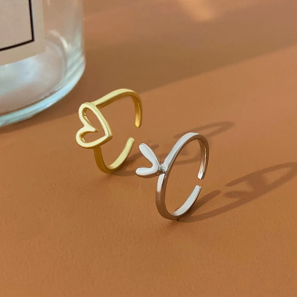 Adjustable Heart Rings for Self-Love and Connection