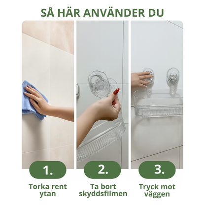 Versatile Self-Adhesive Wall Shelf for Bathroom Organization