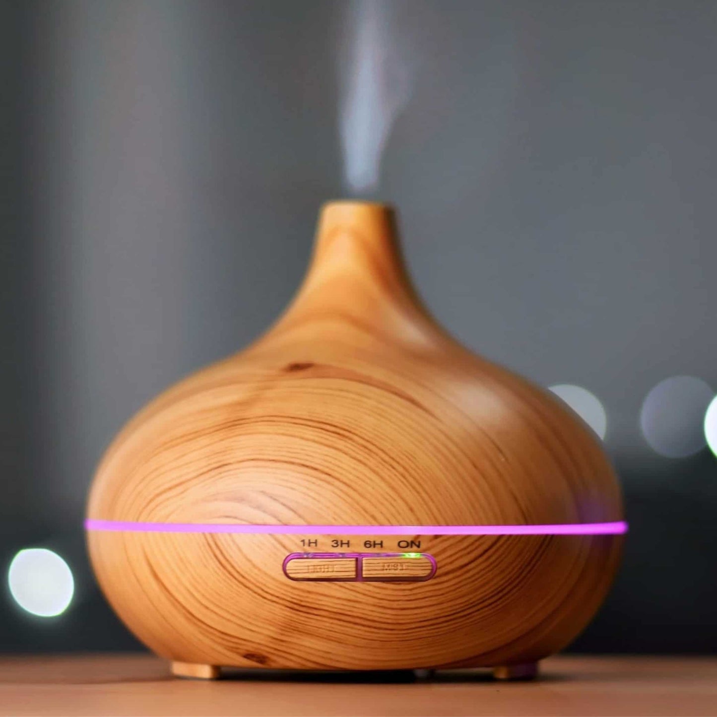 Wooden Design Ultrasonic Aroma Diffuser with LED Light