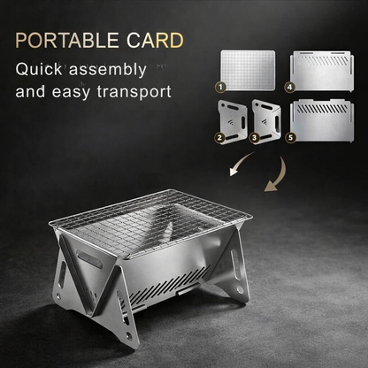 Portable Charcoal Grill | Quick Setup | Sturdy Outdoor Design