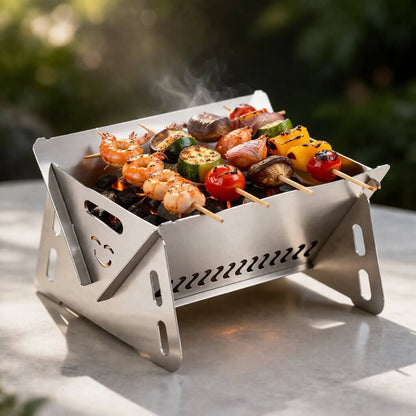 Portable Charcoal Grill | Quick Setup | Sturdy Outdoor Design