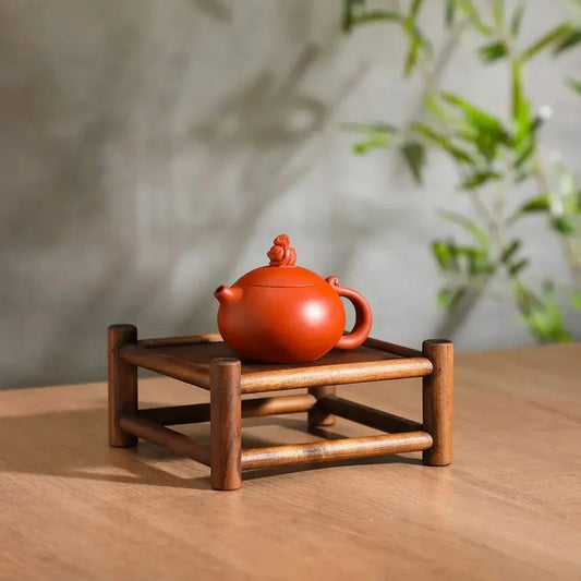 Elegant Wooden Display Rack for Tea and Tableware