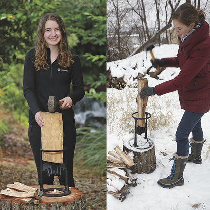 Ironwood Splitting Tool with Safety Ring | Effortless Wood Splitting for Firewood & Outdoor Use