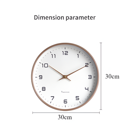 Minimalist Scandinavian Wooden Wall Clock for Living Room, Office, Kitchen