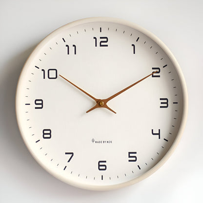 Scandinavian Style Silent Quartz Wall Clock with Wooden Frame for Home
