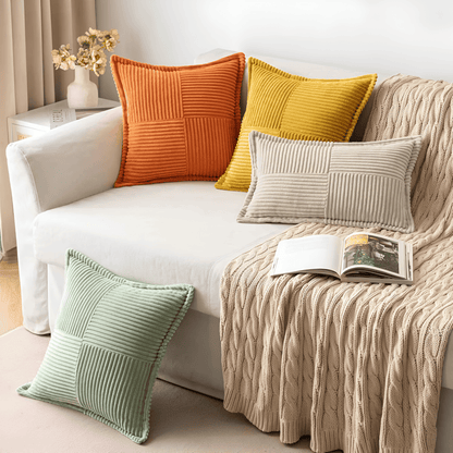 Stain-Resistant Solid Colored Cushion Cover
