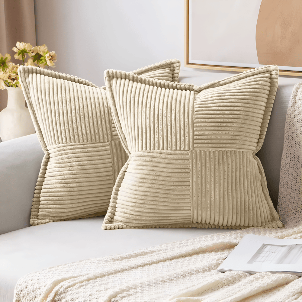 Stain-Resistant Solid Colored Cushion Cover