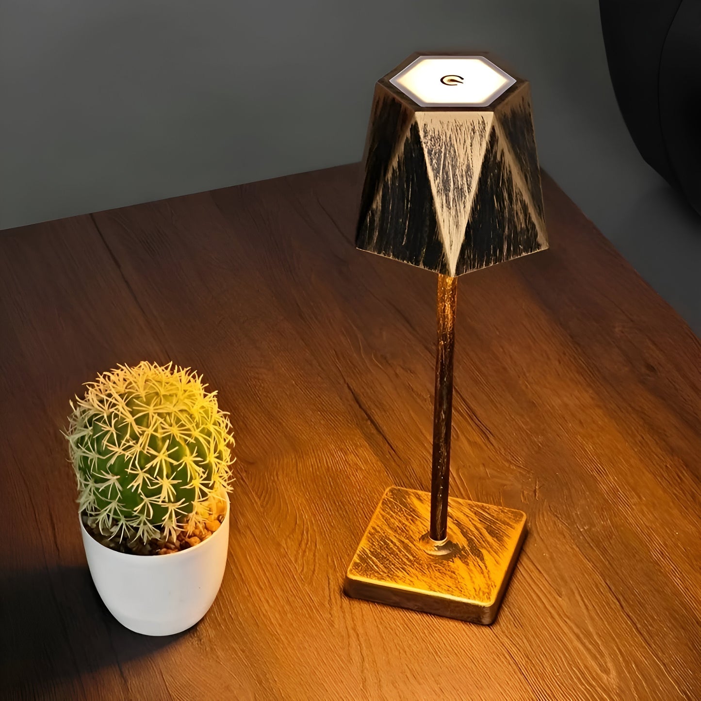 Rechargeable Vintage LED Table Lamp – Portable and Dimmable