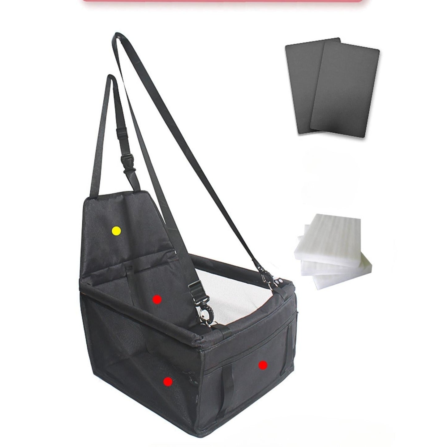 Elevated Dog Car Seat with Waterproof Design – Non-Slip and Secure