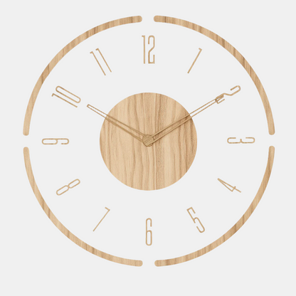 Silent Movement Round Wall Clock in Minimalist Design