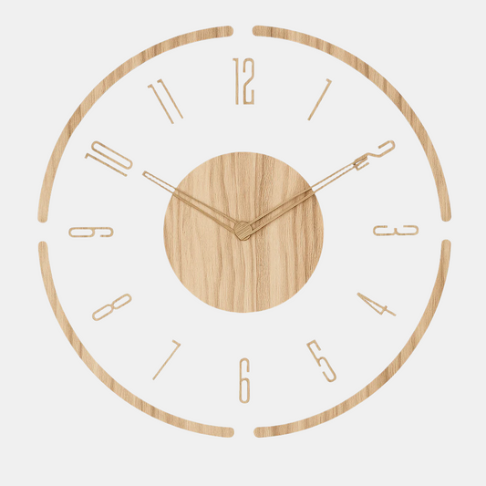 Silent Movement Round Wall Clock in Minimalist Design