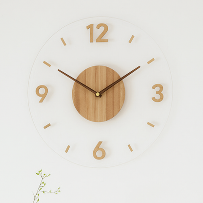 Silent Movement Round Wall Clock in Minimalist Design