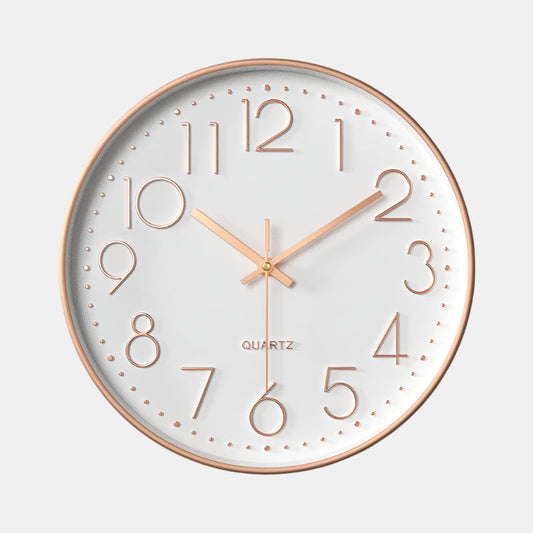 Silent Wall Clock with Raised Numbers – Elegant Design