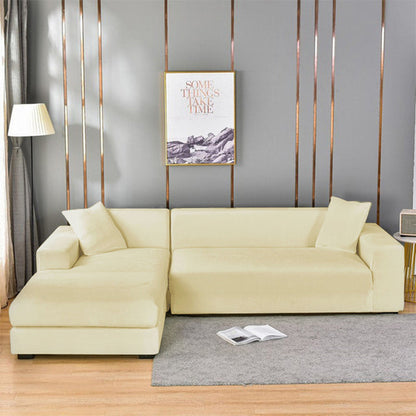 Elastic Velvet Sofa Cover | Complete Protection & Elegant Design | Fits Any Sofa