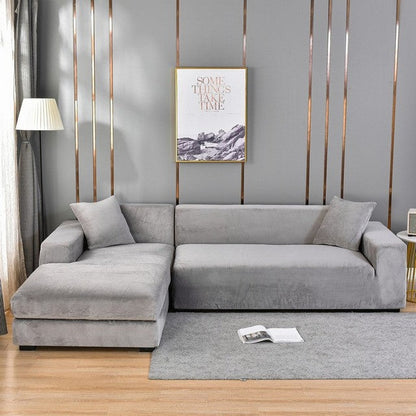 Elastic Velvet Sofa Cover | Complete Protection & Elegant Design | Fits Any Sofa