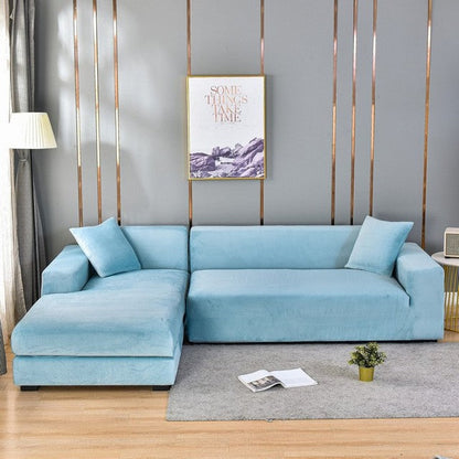 Elastic Velvet Sofa Cover | Complete Protection & Elegant Design | Fits Any Sofa