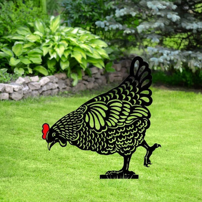 Charming Garden Chicken Decor | Weatherproof & Fun