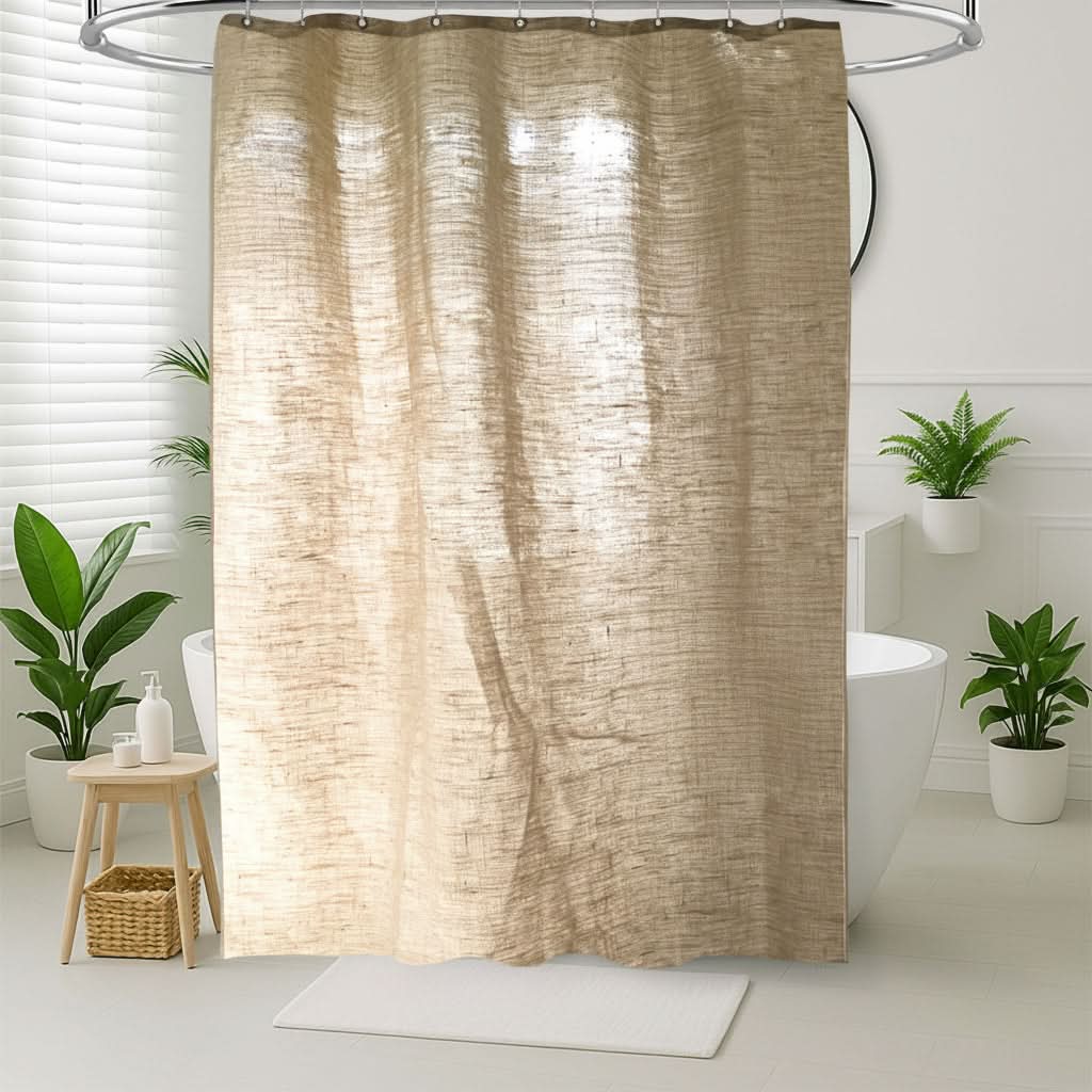 Hemp Shower Curtain for Bathroom and Stall Use