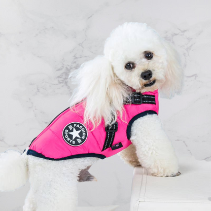 All-Weather Dog Jacket with Harness | Windproof & Waterproof